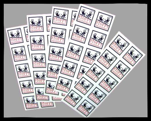 STOPPT POLIZEIGEWALT Aufkleber / Sticker + 50 Stück