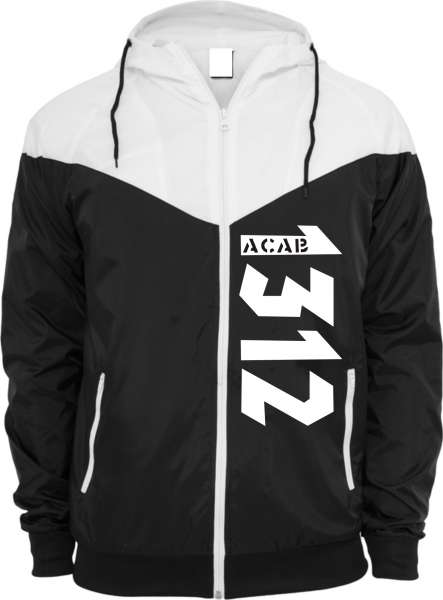 Windrunner Jacke - 1312 / ACAB - Schwarz Weiss