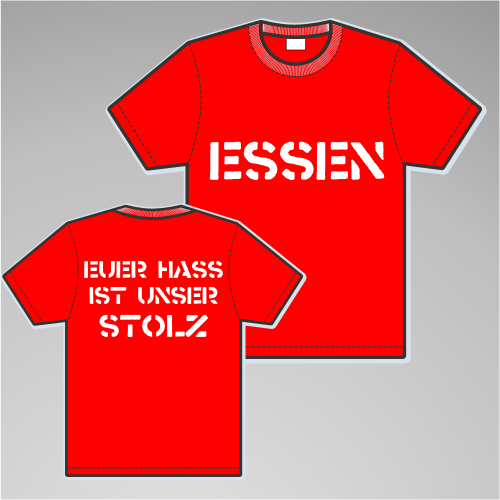 ESSEN T-Shirt + EUER HASS + rot/weiss