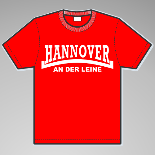 HANNOVER An der Leine T-Shirt + Linie + rot/weiss