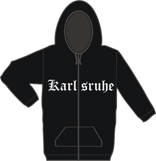 KARLSRUHE Kapuzen-Jacke + Altdeutsch + schwarz