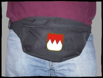 FRANKEN Bauchtasche + schwarz mit Wappen