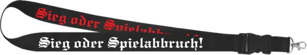 Schlüsselband - Sieg oder Spielabbruch