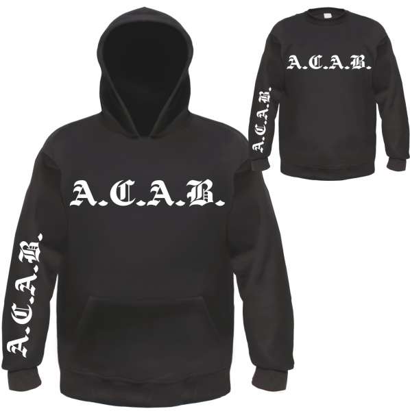 A.C.A.B. Sweatshirt - Altdeutsch - Front Ärmel Nacken