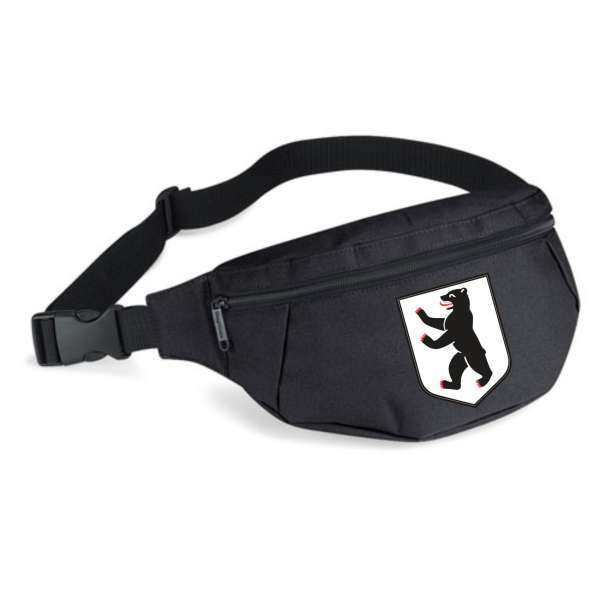 BERLIN Bauchtasche + schwarz mit Wappen