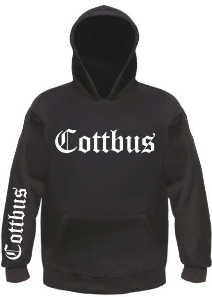 COTTBUS Sweatshirt + Altdeutsch "FÄN" + schwarz