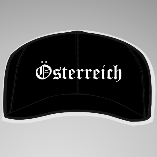 Österreich Cap / Schirmmütze +++ schwarz/weiss