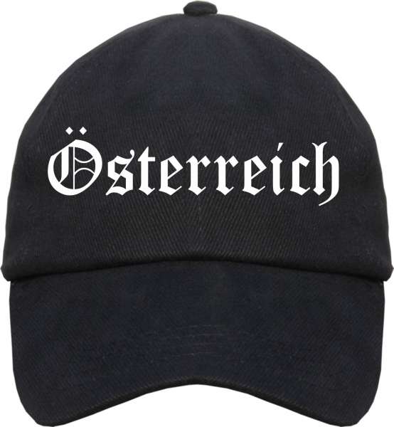 Österreich Cap - Altdeutsch - Schwarze Schirmmütze