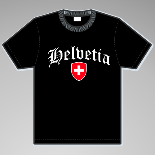 Helvetia T-Shirt mit Wappen +++ schwarz