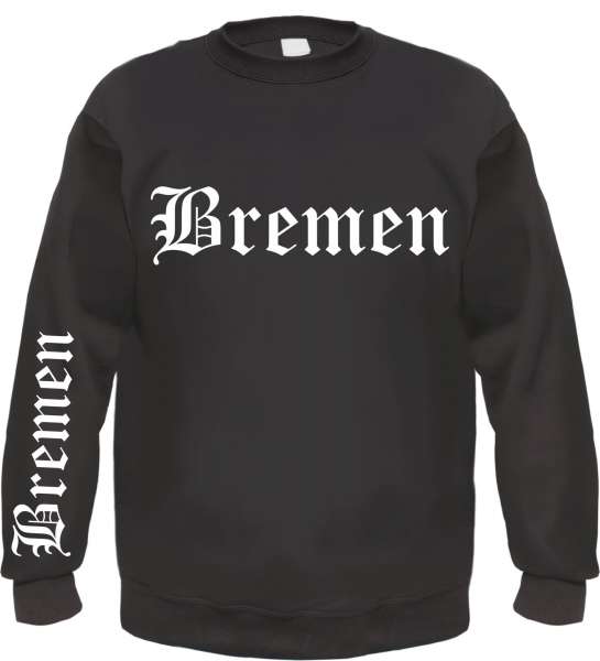 BREMEN Sweatshirt + Altdeutsch + FÄN + schwarz