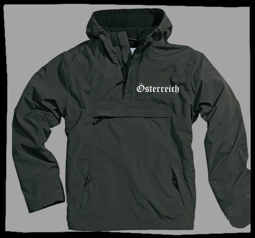 Österreich Windbreaker bestickt +++ schwarz