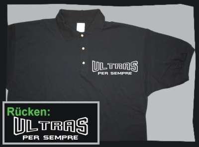 Ultras PER SEMPRE Poloshirt +++ schwarz/weiss