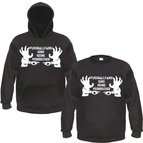 Fussballfans sind keine Verbrecher Sweatshirt - Kette - Schwarz