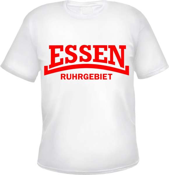 ESSEN Ruhrgebiet T-Shirt - Linie - Weiss/Rot