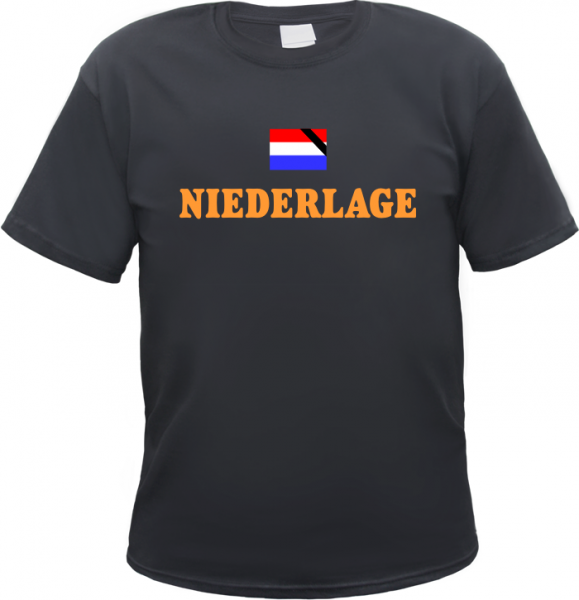 NIEDERLAGE Holland T-Shirt + schwarz/orange