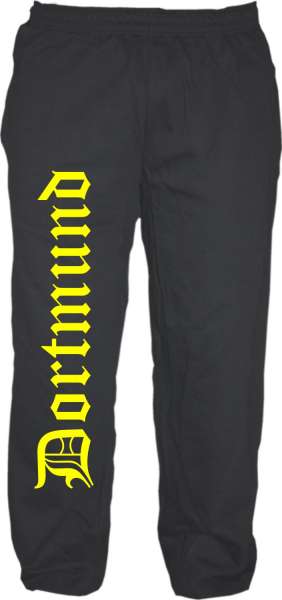 DORTMUND oldschool Jogginghose + Altdeutsch + schwarz