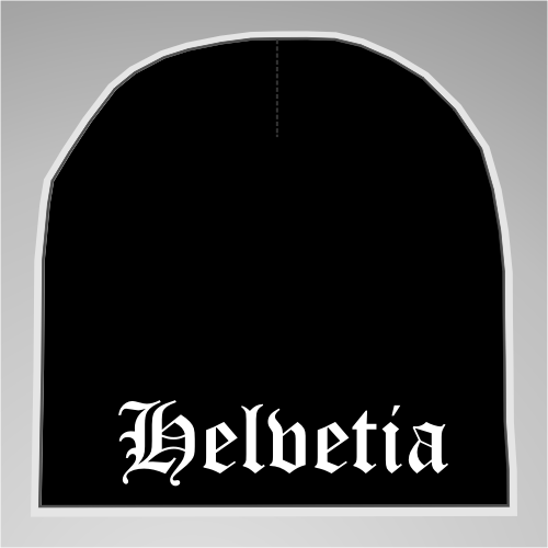 Helvetia Strickmütze / Beanie +++ schwarz/weiss