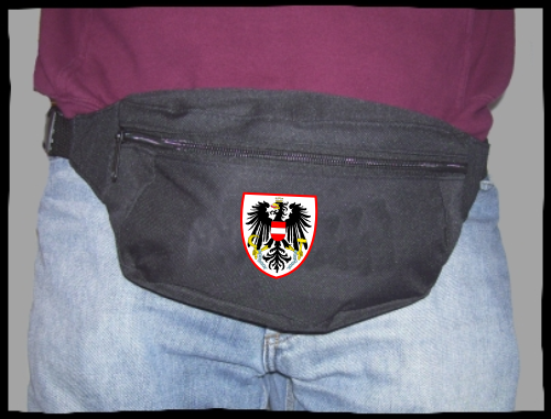 Österreich / Austria Bauchtasche mit Wappen +++ schwarz