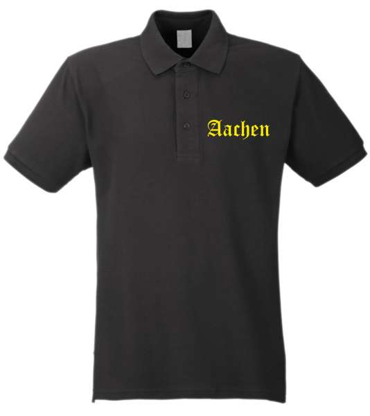 AACHEN Poloshirt + Altdeutsch + Brust-Druck