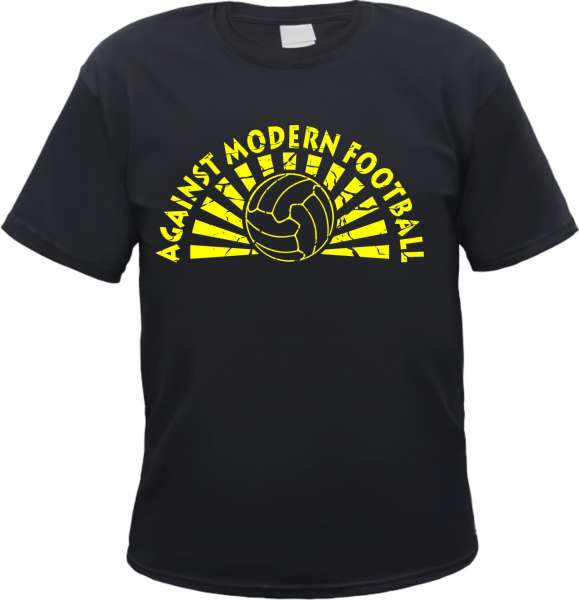 Against Modern Football T-Shirt - Schwarz - Druckfarbe wählbar