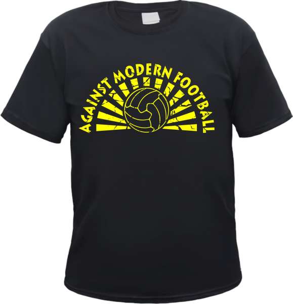 Against Modern Football T-Shirt - Schwarz - Druckfarbe wählbar