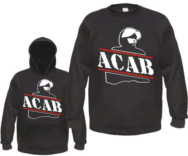 ACAB Sweatshirt - Polizist - Schwarz Weiss Rot