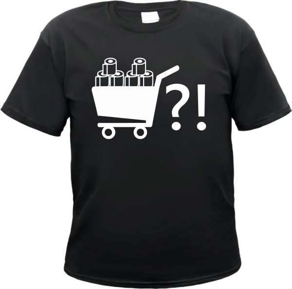 Klopapier T-Shirt - Einkaufswagen - Schwarz
