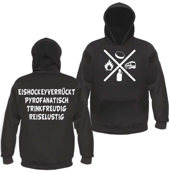 Eishockeyverrückt Sweatshirt - Schwarz