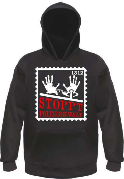 Stoppt Polizeigewalt Sweatshirt - Briefmarke - Schwarz