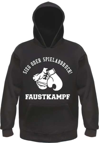 Sieg oder Spielabbruch Sweatshirt - Faustkampf - Schwarz