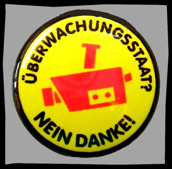 Überwachungsstaat Nein Danke Button