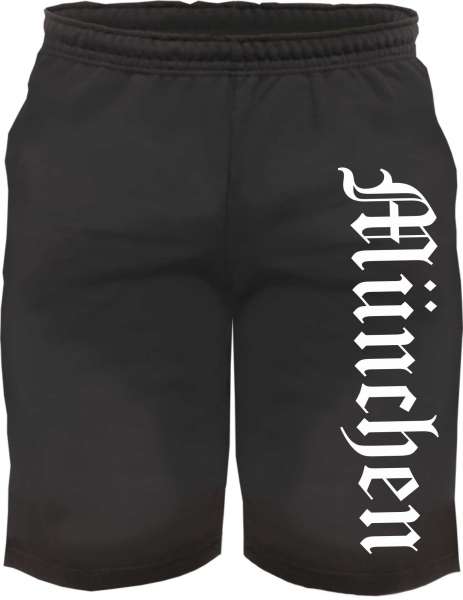 MÜNCHEN Sweat-Shorts - Altdeutsch - Schwarz/Weiss
