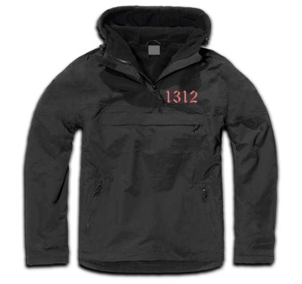 Windbreaker Jacke - 1312 Altdeutsch - Schwarz Grau Rot