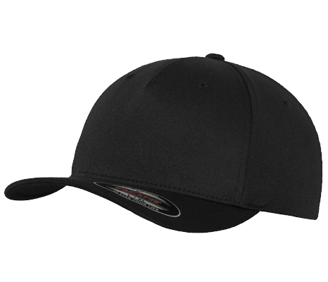 Flexfit Cappy - Schwarz - Fitted Baseball Cap