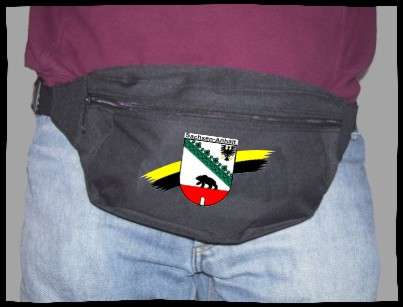 Bundesland: SACHSEN-ANHALT Bauchtasche + schwarz mit Wappen