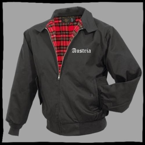 Austria Harrington-Jacke bestickt +++ schwarz