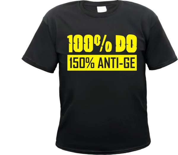 100% DO Anti GE Dortmund T-Shirt + schwarz/gelb