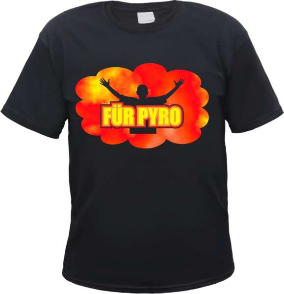 Für Pyro T-Shirt - Rauchwolke - Schwarz