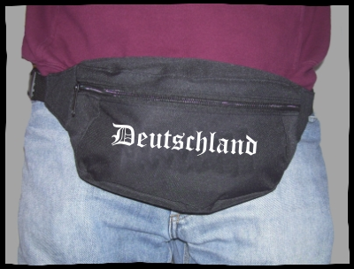 Deutschland Bauchtasche +++ schwarz/weiss