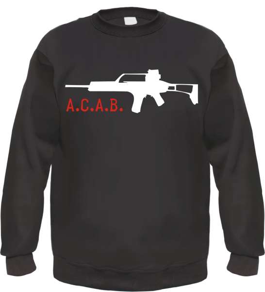 A.C.A.B. Sweatshirt - Gewehr - Schwarz