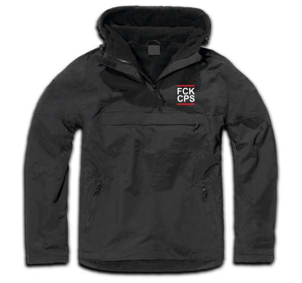Windbreaker Jacke bestickt - FCK CPS - Schwarz