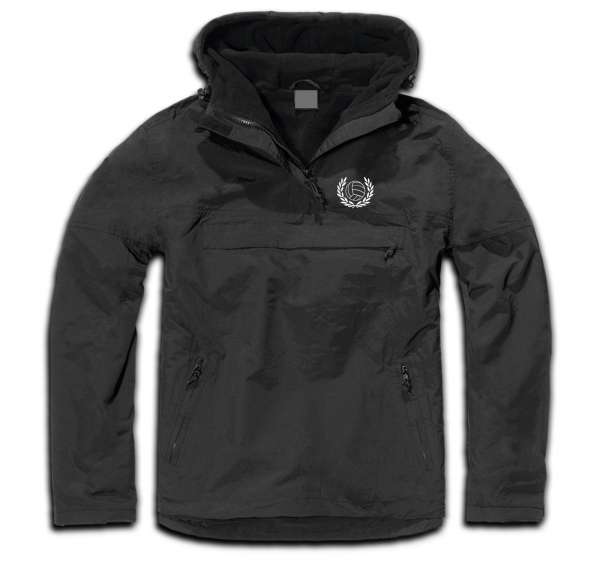 Windbreaker Jacke - Lorbeerkranz mit Ball - Schwarz