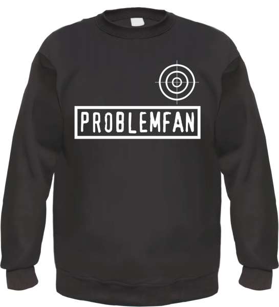 Problemfan Sweatshirt - Fadenkreuz - Schwarz