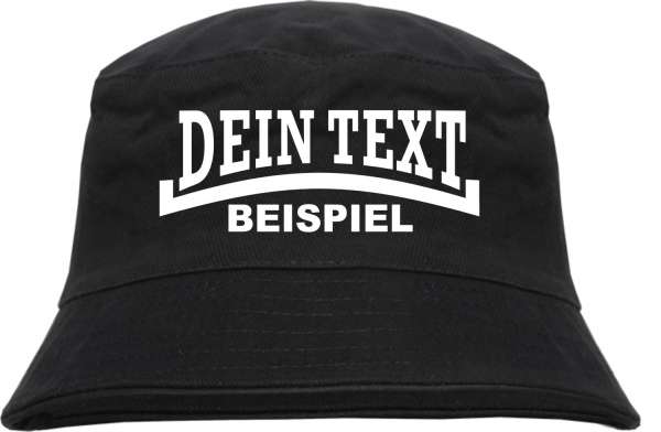 Individueller Fischerhut mit Wunschtext - Linie - Bucket Hat