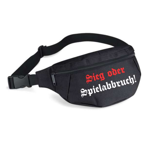 Sieg oder Spielabbruch Bauchtasche - Altdeutsch - Schwarz