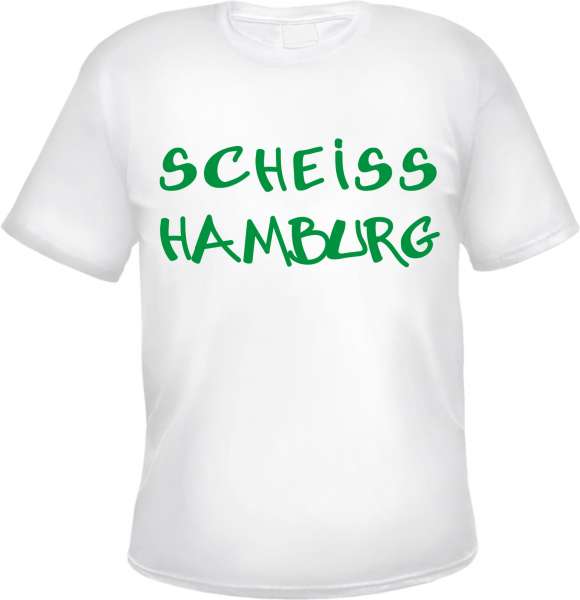 SCHEISS HAMBURG T-Shirt +++ weiss/grün