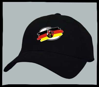 Bundesland: RHEINLAND-PFALZ Kappe/Cappy + schwarz mit Wappen