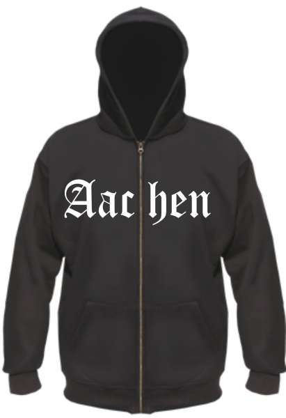 AACHEN Kapuzen-Jacke + Altdeutsch + schwarz