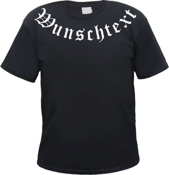 Kragendruck T-Shirt mit individuellem Wunschtext