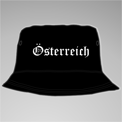 Österreich Fischer-Hut +++ schwarz/weiss